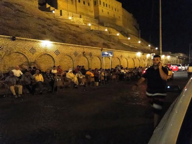 המצודה של ארביל, בלילה